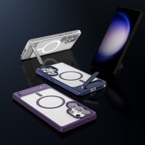 Applicable To S25ultra Magnetic Suction Phone Case Magsafe Oblique Turning Bracket