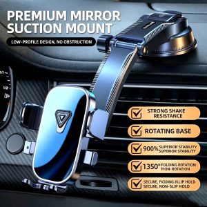 Dashboard Suction Cup Car Phone Mount 360 Rotation Cell Phone Holder Windshield Car Navigation Stand For All Smartphones
