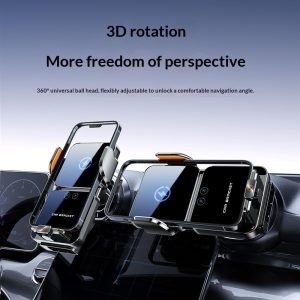 Super-fast Charging Phone Holder With A Car-specific Air Vent Mount For Navigation