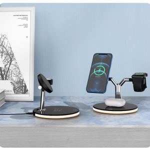 3 In 1 Magnetic Wireless Charger 15W Fast Charging Station For Magsafe Chargers