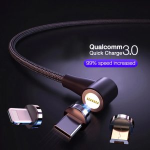 Magnetic USB Cable Fast Charging Micro USB Type C Data Wire Cord Magnet Charger Mobile Phone Cable