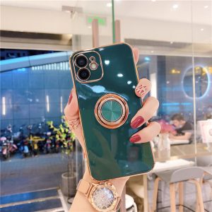 Soft Plating Ring Holder Phone Case