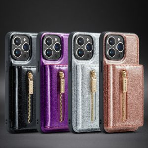 Glitter Wallet Protective Two-in-one Magnetic Phone Case