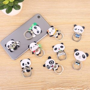 Acrylic Astened Ring Cartoon Panda Phone Holder