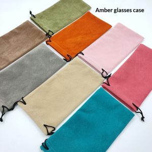 Flocked Fabric Phone Bracelet Accessory Sunglasses Drawstring Storage Pouch