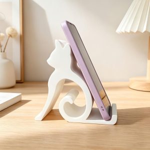 Cute Kitten Phone Stand Desk Decoration