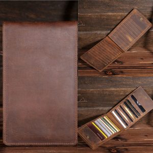 Men’s Long Mobile Phone Bag Money Bag Head Layer Cowhide Crazy Ma Card Bag Wallet Card Clip Big Card Clip Thin