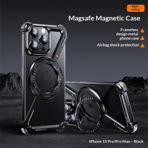 Z-Shell Rotating Magnetic Stand for iPhone 18 Pro Max – Z Shell Black