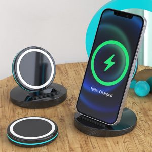 Magnetic Wireless Charger Magsafe 3 In 1 Folding Charging Stand For Iphone12 Magnetic Charger