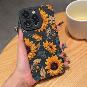 Shockproof Frosted Vintage Sunflower Phone Case