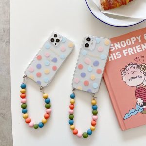 Bead Polka Dot Bracelet Phone Case Shockproof Cover
