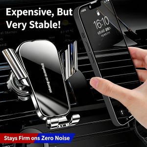 New Car Phone Mount Air Vent Universal Phone Holder Anti Shake Hook Clip Cell Phone Stand For Car Navigation