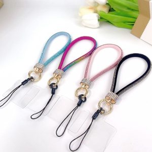 Mobile Phone Lanyard Wrist Chain Luxury Rhinestone Lanyard Anti-separation Rope