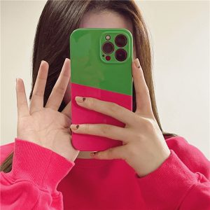 Simple Contrast Color Love Mobile Phone Case Shockproof