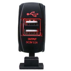 Car Modification Dual USB Car Charger, Ship Motorcycle Charger, Waterproof Mobile Phone Charger 12-24V Universal