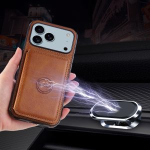 Magnetic Wallet-style Phone Leather Case With Card Slots