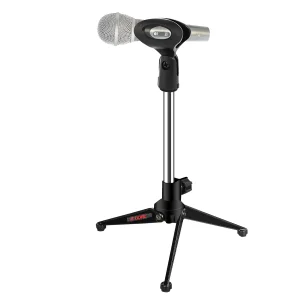 5 Core Desk Mic Stand Adjustable Desktop Microphone Stands Metal Tripod