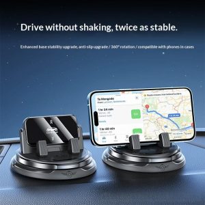 Car Phone Mount Supports 360-degree Rotation