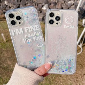 Acrylic Glitter Quicksand Shockproof Phone Case