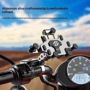 Motorcycle Shock-Resistant Aluminum Alloy Phone Mount