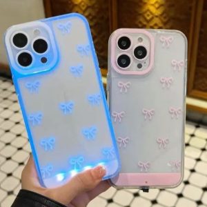 iPhone 17 Pink And White Bowknot Phone Case