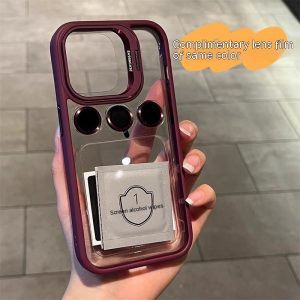 With Lens Protector Phone Case Transparent Support