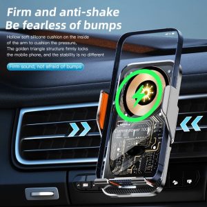 Universal Car Mount With Wireless Charging Function For Mobile Phones, Transparent Air Vent Mount For Vehicle Navigation And Smartphones