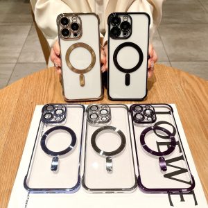 Ultra-thin Magsafe Magnetic Suction Frameless Non-yellow Suitable For14promax Phone Case