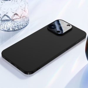 Frosted Pc Phone Case With Glass Lens Protector