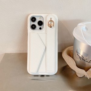 Simple Solid Color Wallet Card Case Phone Case